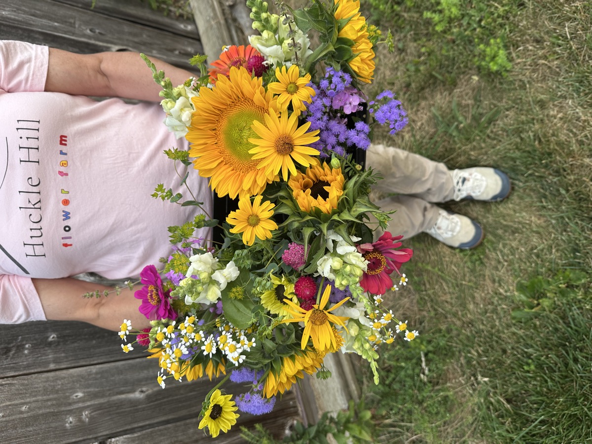 Huckle Hill Flower Farm at the market