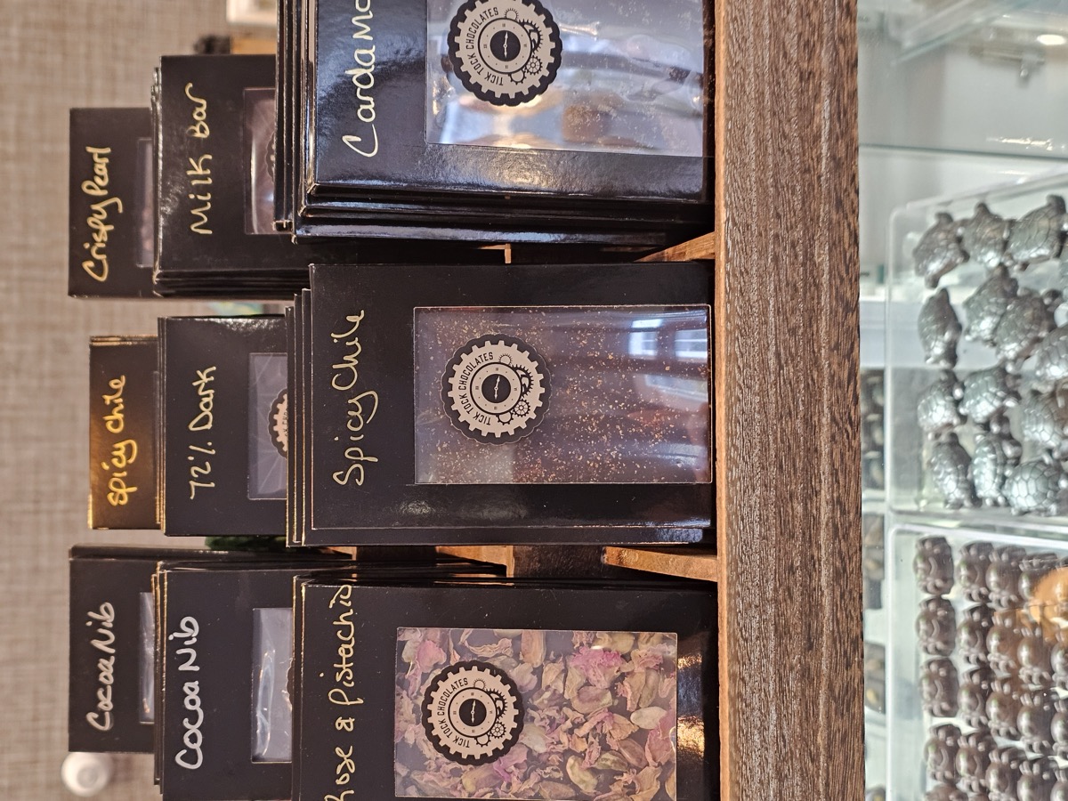 Tick Tock Chocolates at the market